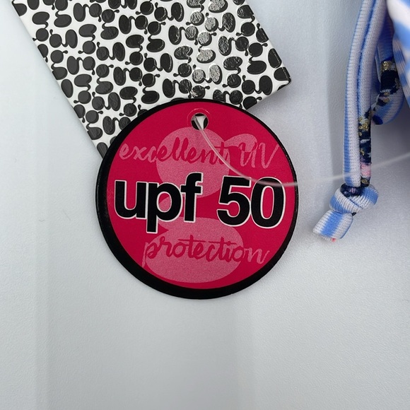 Girl’s Swimsuit Bikini Striped Butterfly UPF 50‎ Ruffle Sleeve & Chest NWT 14-16 - Picture 12 of 13